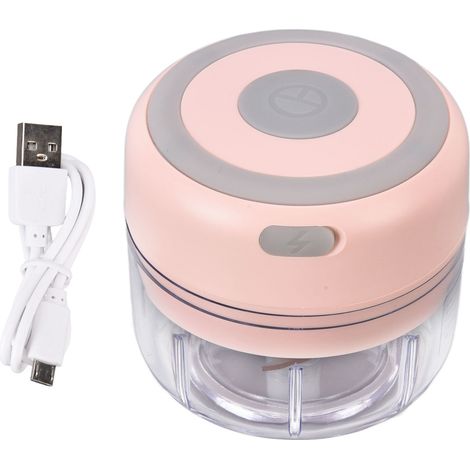 Mini-Elektro-Küchenzerkleinerer, tragbar, 100 ml Fassungsvermögen – schnell und robust für die Küche – Rosa (1/5)