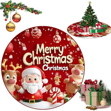 Round Door Mat for Indoor and Outdoor Use, 80 x 80 cm, Non-Slip Bath Mat for Bedroom, Balcony, Kitchen Study (1/4)