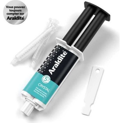 Colle époxy bi-composant - CYANOLIT - Araldite - Crystal - 24 ml - Transparent - Haute résistance - Idéale pour assemblages d (1/3)