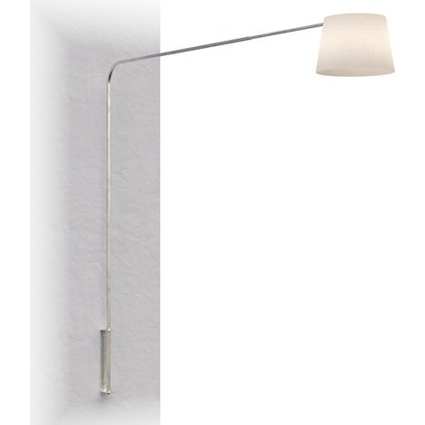 Applique à arc moderne top light corner 1189 b7 e27 led applique en métal avec bras conique, abat-jour blanc