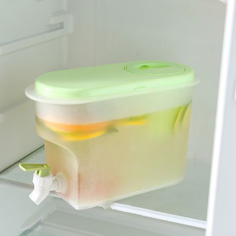 Bouilloire à eau froide de 3,9 L avec robinet, grande capacité, en plastique résistant aux hautes températures, verte. (1/5)