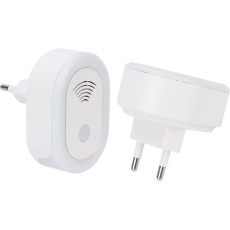 Controlador ultrasónico para la eliminación de ácaros, 2 unidades (normativa UE), conexión directa para la eliminación ultrasónica de ácaros en dormitorios. (1/4)