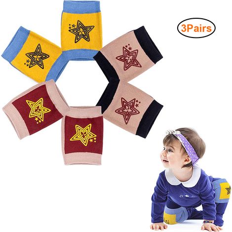 3 Paires de Protèges-genoux Bébé Anti-dérapants pour Apprentissage de la Marche - Coudières et Jambières Nourrisson Unisexe (1/5)