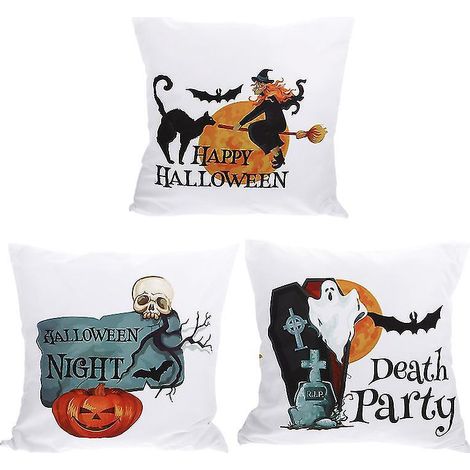 3 Kissenbezüge für Halloween-Dekorationen