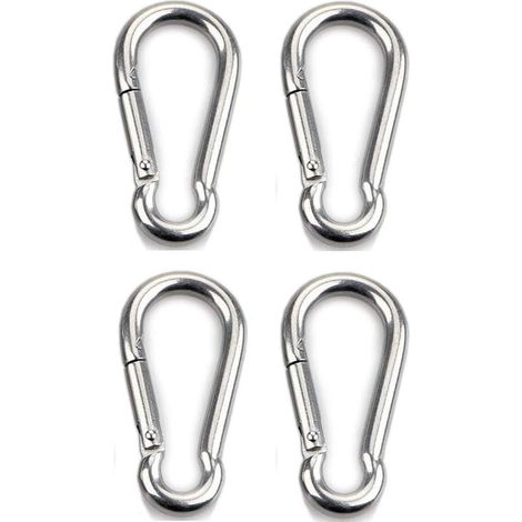 Karabiner aus Edelstahl 304, Zubehör für Sonnensegel, Edelstahl-Karabiner, Sonnensegelbefestigung, Hängematte, Boxsack, Camping, Angeln, Wandern