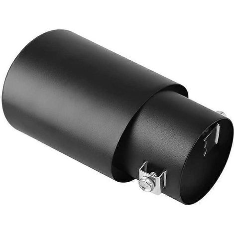 Silencieux sport auto échappement sortie double noir, embout de pot d'échappement réglable, accessoire tuning pour véhicule, tuyau arrière chromé mat, kit 1 pièce, diamètre standard, installation faci (1/5)