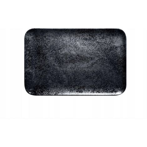 Papstar Karbon Platte Schwarz 38 x 21 cm Porzellan