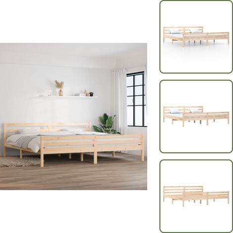 Massivholzbett ohne Matratze 200x200 cm - Holzbett - Massivholzbette - Kiefernbett - Doppelbett - Boxspringbett (1/5)