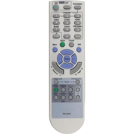 Kleine Ersatzfernbedienung für NEC-Projektoren Rd-450c und Rd-448e (1/5)