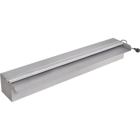 Fuente cascada rectangular LED para piscina acero inoxidable 60 cm (1/2)