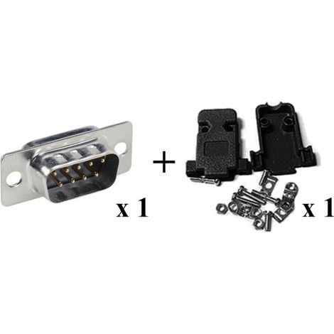 Kit Connettore D-SUB DB9 Maschio a Saldare