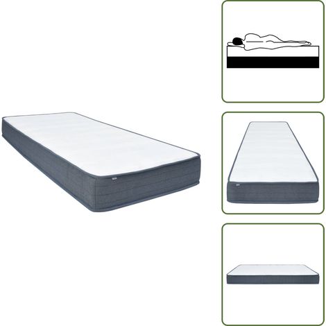 vidaXL Matelas de sommier à lattes 160x80x20 cm tissu (1/5)