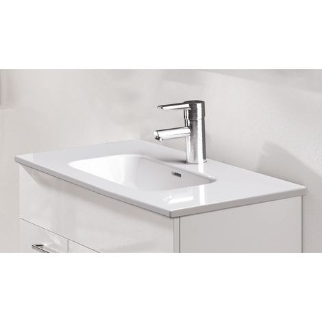 Plan vasque céramique 60cm blanc – Design moderne pour salle de bain – Résistant et facile à nettoyer – Compatible meuble standard – Anconetti