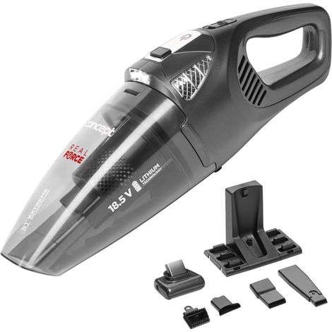 Concept Hausgeräte VP4380 Real Force Handstaubsauger (18,5 V), Schwarz, 0,45 Liter, Schwarz (1/5)