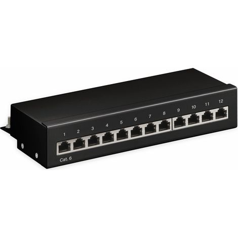 Triton STP Patchpanel 12 Ports Schwarz Kompakt (1/3)