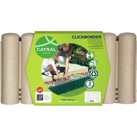 PACK 5 BORDOS TRONCO CLICKBORDER LOP 40X20CM BLANCO NORTENE (1/4)