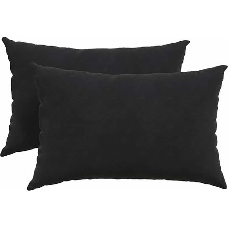 Cojines de sofá 2 pcs Negro 60 x 40 cm Tela de pana vidaXL