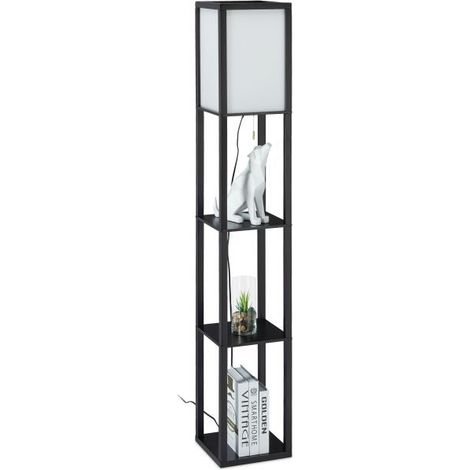 Lampada da terra con mensola Nera (1/5)