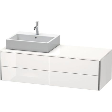 Lavabo consola Duravit XSquare, suspendido, 4 cajones, lavabo a (1/2)