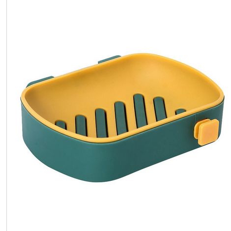 1 Porte-éponge, adhésif double couche, porte-savon mural, plastique durable, cuisine et salle de bain（Q3 : Nouveaux produits pour le mois d'août） (1/5)