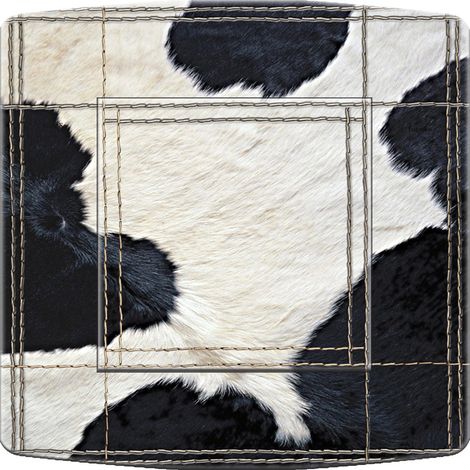 Interrupteur décoré vache noir et blanc