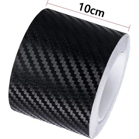 (Longueur 10 m,largeur 10 cm) Autocollant 3D en fibre de carbone nano pour voiture - Film de protection anti-rayures et imperméable pour seuils de portières et côtés de voiture (1/3)