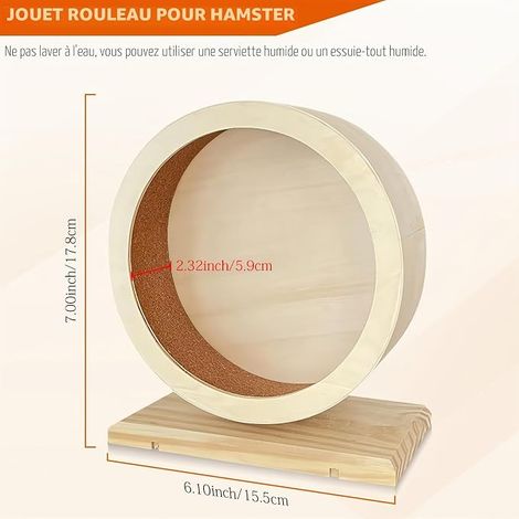 Wooden Hamster Wheel for Small Pets Rest and Movement for Other Small Animals (1/4)