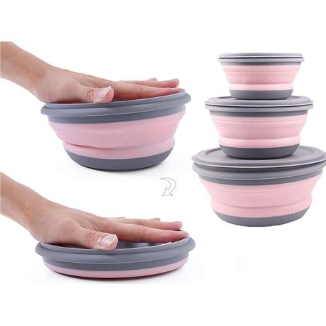 Sac à lunch pliable en silicone, idéal pour s'organiser au travail, à l'école, en pique-nique ou en voyage.-AquaForge (1/5)