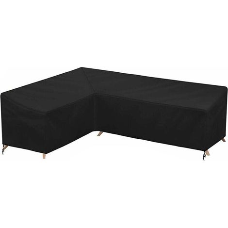Housse de canapé d'angle en tissu Oxford 210D – Imperméable et résistant aux UV – Dimensions 222x286x78cm – Sac de rangement inclus (1/5)