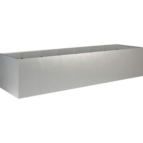 Cache-pot de jardin Argenté 280 x 80 x 60 cm Acier inoxydable vidaXL (1/5)