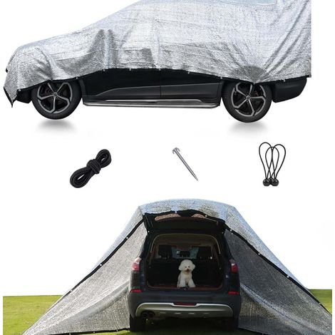 (85 %) Filet pare-soleil pour voiture, aluminium, 4 x 6 m avec accessoires, filet pour chien, aluminium PEHD 80 g/m² (1/5)