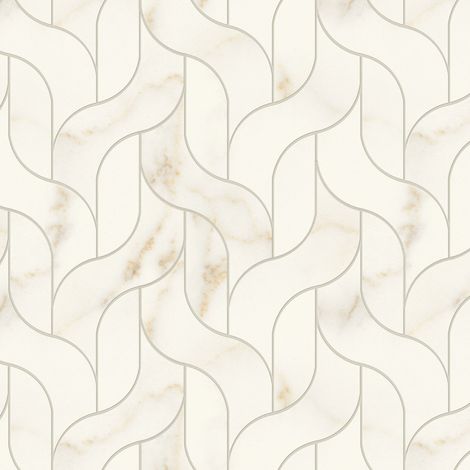 Mosaïque effet Marbre Blanc Calacatta Divino Vine 30,5x27,7x0,9 cm Brillant Montira - Mur intérieur (vendu par carton de 0,5064 m²) - RO'MA CARRELAGE