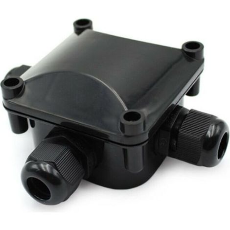 3 IP68 Waterproof Junction Boxes - Weatherproof Outdoor Distribution Box, Cable Connectors, Earth Cable - 3 Pin - Garden Outdoor Distribution Box