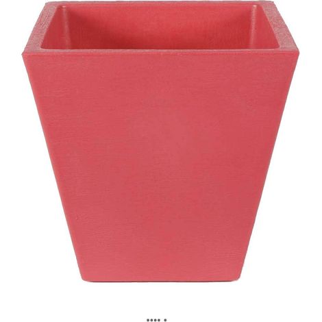 Bac LEA Fuschia L 40 X H 40 CM Cubique évasé intérieur / extérieur - dimhaut: H 40 cm - couleur: Rose fushia 730