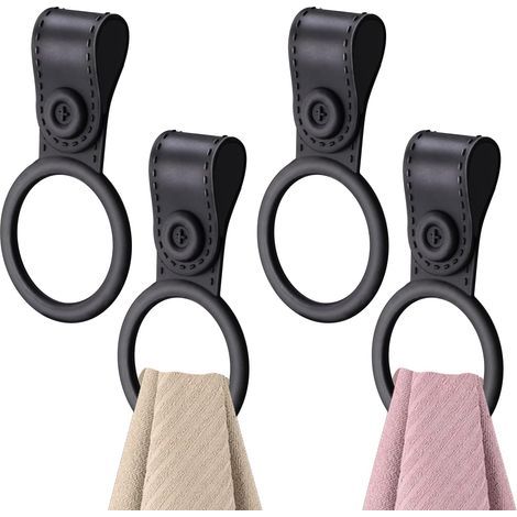 Silikon-Handtuchhalter (4er-Set) – Weich und wasserabweisend – Rutschfest und hitzebeständig – Geeignet für Küche, Bad, Schränke und Backofengriffe (1/5)