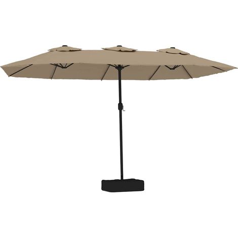 Maison Exclusive - Ombrellone a Doppia Testa Tortora 449x265 cm (1/5)