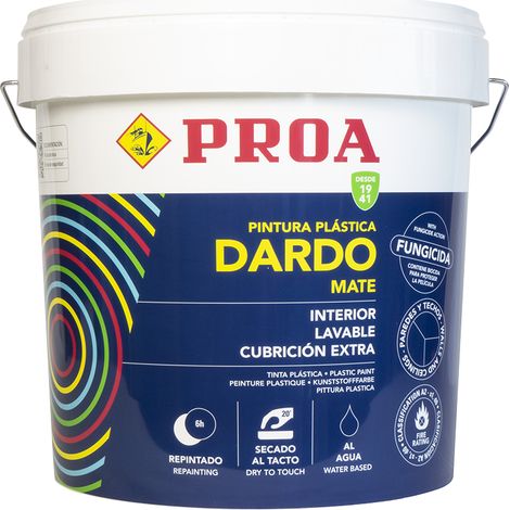 PINTURA PLASTICA INTERIOR BLANCA DARDO, Blanco 15lts