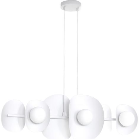 Lampada a sospensione loft bianca asimmetrica 6xG9 Emibig (1/5)