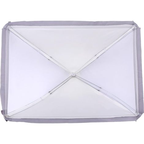 Housse de protection alimentaire 70x50x15 cm, polyester blanc, pliable, pour camping et fêtes en plein air, protection thermique, tente de couverture alimentaire (1/5)