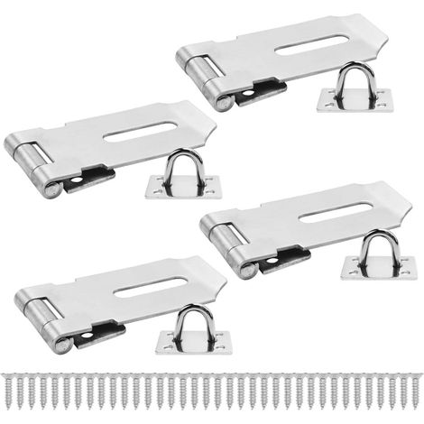 4-teilige Cadenas 3 Zoll (75 mm) 304 Edelstahl Cadenas für Tür Penthouse Schrank mit Schraube Nickelbürste (1/4)