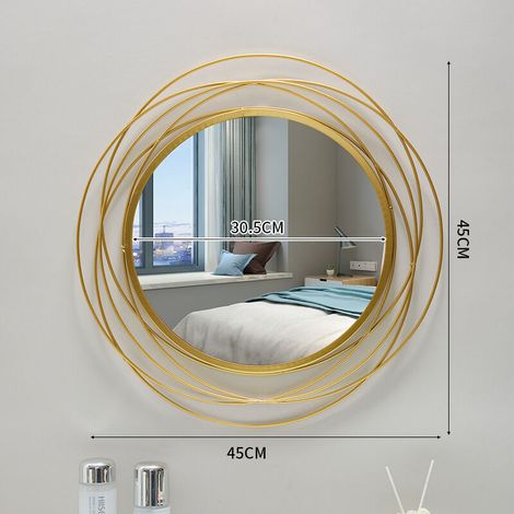 Miroir Rond pour Decoration Murale dans Maison, Salon Et Miroir Doré pour Décoration C (1/3)