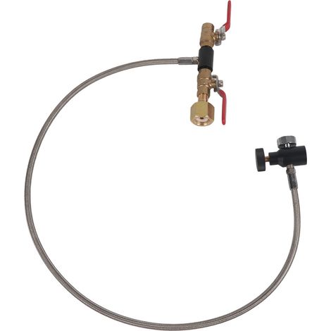 Adaptateur de Recharge CO2 CGA-320 avec Manomètre et Tuyau pour Réservoir à Soda 36" (1/5)