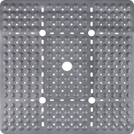 Duschmatte rutschfest 6969 cm Grau: Duscheinlage rutschfest Komfortable Antirutschmatte Dusche, Duschmatte Groß Schnelltrocknend (Grau, Quadratische) (1/5)