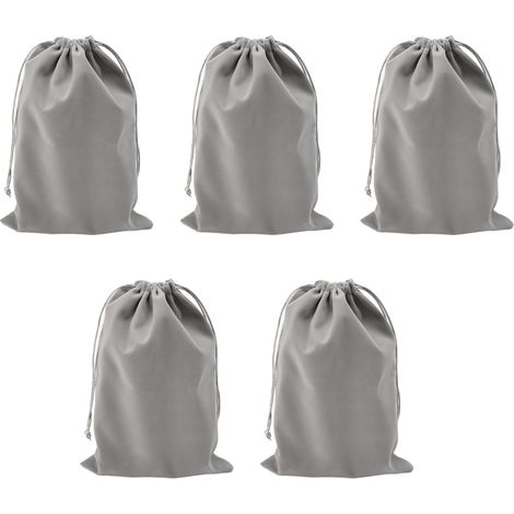 5 Pochettes de Protection pour Casque, Grande Capacité 20x30cm, Sac à Cordon Léger et Portable pour Rangement Casque Audio (1/5)