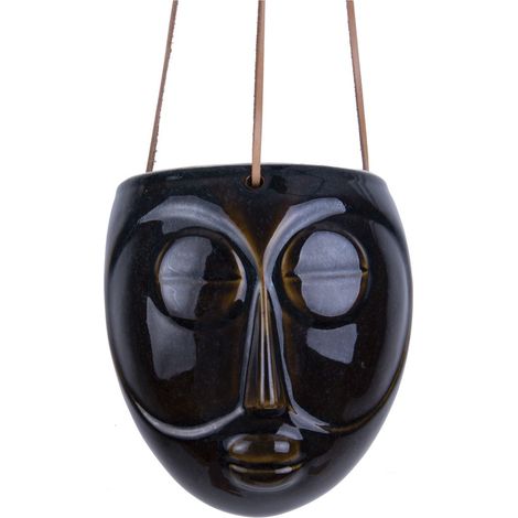 Cache-pot suspendu ovale avec motif visage MASK (1/2)