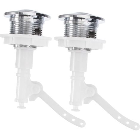 Bouton Poussoir Blanc Abs pour Réservoir de Toilettes Domestiques (1/5)