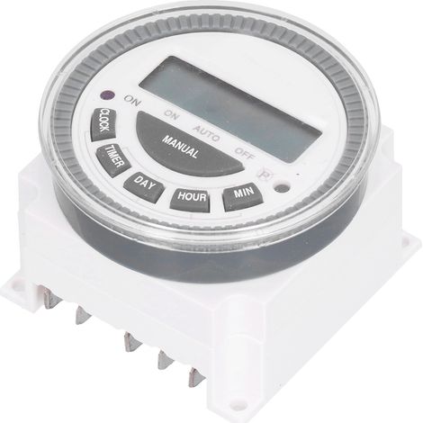 Ortviai Minuterie numérique TM619, interrupteur horaire programmable 12/24 h avec boucle infinie, 16 programmes, 8 A, DC 12 V (1/5)