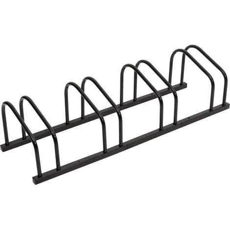 Porte-vélos pour 4 vélos, acier noir (1/5)