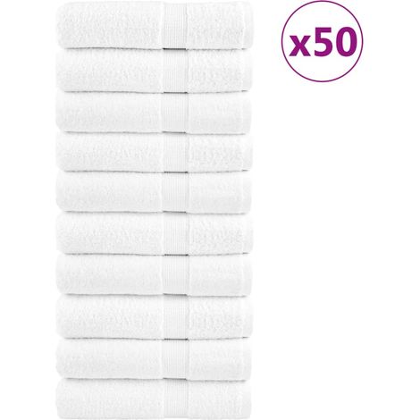Premium Handtücher SOLUND 50 Stk. Weiß 50x100 cm 600 g/m² (1/5)