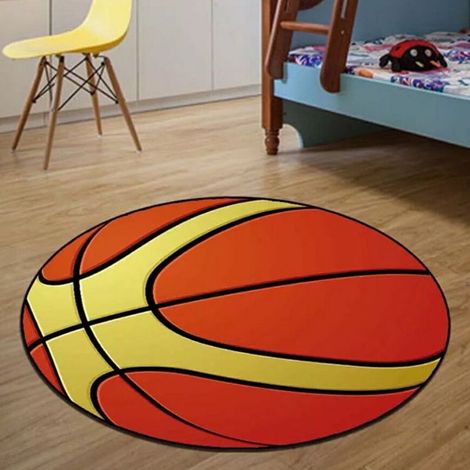 Tapis Rond Antidérapant - Tapis de Sol Cuisine Salle de Bain - 80 cm - Fibre Polyester Flanelle - Fond Non Tissé Pointillé - 1 Pièce (1/5)